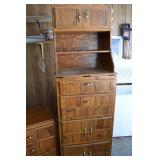 Vintage Cabinets - 2 Tall Chests & Wide Dresser with Top Cabinet