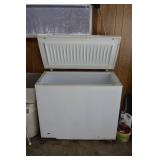 White Chest Freezer with Lift-Top Lid - Used Garage/Home Freezer Storage Solution