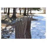 Wooden Eagle Welcome Sign Totem with Carved Wings - Outdoor Yard Decor