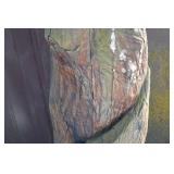 Hand-Carved Wooden Bear Sculpture - Tall Outdoor Statue 63 in