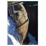 Hand-Carved Wooden Bear Sculpture - Tall Outdoor Statue 63 in