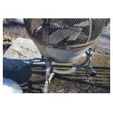 Chiminea Outdoor Metal Patio Heater with Mesh Bowl on Three-Leg Stand