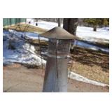 Chiminea Outdoor Metal Patio Heater with Mesh Bowl on Three-Leg Stand
