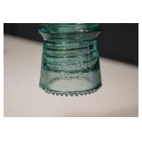 Hemingray No. 9 Glass Telegraph Insulator - Teal Green (Lot of 3)