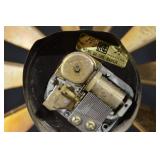 Rusty Metal Windmill Sculpture with Tin House - Vintage Farmyard Decor