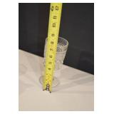 Crystal Cut Glass Goblets with Diamond Pattern - Lidded Sugar Bowl Set