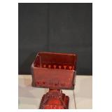 Assorted Colored Glass Dishes & Goblet - 5-Piece Set