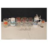 Schmidt/Miller High Life/Budweiser Beer Glasses & Stein - 11 Pieces (Lot of 11)