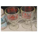 Schmidt/Miller High Life/Budweiser Beer Glasses & Stein - 11 Pieces (Lot of 11)