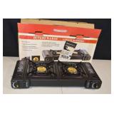 Butane Range - 2 Brass Burners Portable Camping Stove