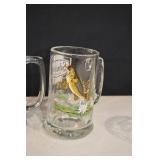Schmidt Beer Mugs - Duck & Wildlife Scene Glasses (Set of 9)