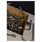 Assorted Socket Set with Wrenches, Bits, and Orange-Handle Screwdrivers