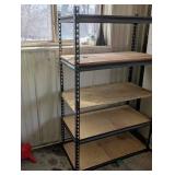 5-Tier Steel Shelving Rack with Plywood Shelves - Black Garage/Workshop Storage