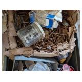 Steel 5-Drawer Tool Cabinet with Assorted Screws, Nails, Wire & Hardware