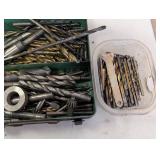 Drill Bit Sets - Multi-Material Bits in Green Toolbox & Red & Blue Cases