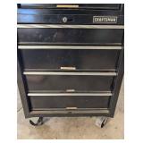 Craftsman 2-Piece Rolling Tool Chest Set on Wheels - Black Metal with Locks