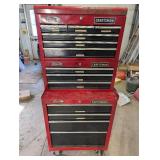 Craftsman Ball-Bearing Tool Chest Set on Wheels - 2-Piece Cabinet