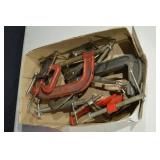 C-Clamps & Bar Clamps - Assorted Heavy-Duty Steel, Mixed Sizes