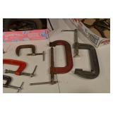 C-Clamps & Bar Clamps - Assorted Heavy-Duty Steel, Mixed Sizes