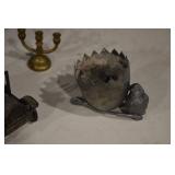 Assorted Vintage Metal Miniatures & Lighters - Heart Keepsake Tin, Angel Figurine, 2 Toy Cars