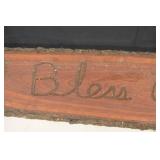 Rustic Live-Edge Wood Sign - God Bless Our Home - 5 ft 2 in long