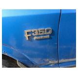 1984 Ford F-350 Diesel Flatbed Truck - Blue, Diamond Plate Bed