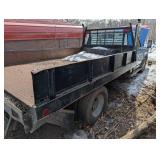 1984 Ford F-350 Diesel Flatbed Truck - Blue, Diamond Plate Bed