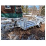 2009 Bear Trax ADAT 890 Utility Trailer - Aluminum Diamond Plate Bed - 3,000 GVW