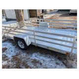 2009 Bear Trax ADAT 890 Utility Trailer - Aluminum Diamond Plate Bed - 3,000 GVW