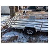 2009 Bear Trax ADAT 890 Utility Trailer - Aluminum Diamond Plate Bed - 3,000 GVW