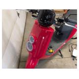 Electric Scooter - Red, Dual Headlights, Removable Battery, Charger Included