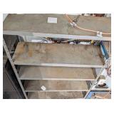 Industrial Steel Shelving Rack with Top-Mounted Valve Manifold and Orange Hoses