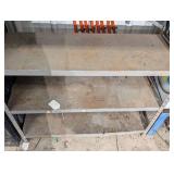 Industrial Steel Shelving Rack with Top-Mounted Valve Manifold and Orange Hoses