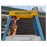 Werner Blue 4-Step A-Frame Ladder with Yellow Top Cap - Used
