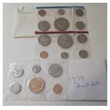 US Mint Proof Sets from 1974 and 1975. 18 Coins