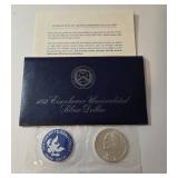 1972 Eisenhower 'Ike' Dollar - Blue Label - 40% Silver