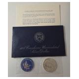 1974 Eisenhower 'Ike' Dollar - Blue Label - 40% Silver
