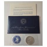 1972 Eisenhower 'Ike' Dollar - Blue Label - 40% Silver