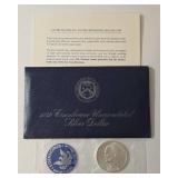 1972 Eisenhower 'Ike' Dollar - Blue Label - 40% Silver