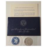 1974 Eisenhower 'Ike' Dollar - Blue Label - 40% Silver