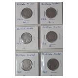 Unreadable Buffalo / Indian Head Nickels - 24 Coins