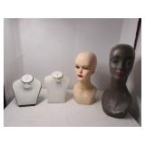Vintage Mannequin Heads and Display Busts