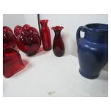 Blue and Red Vases/Planters
