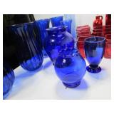 Blue and Red Vases/Planters