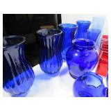 Blue and Red Vases/Planters