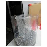 Red and Clear Glass Vases