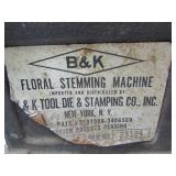 Vintage B&K Floral Stemming Machine