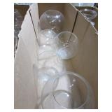 Clear Glass Bubble Vases
