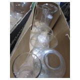 Clear Glass Bubble Vases