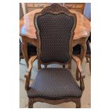 DR - Vintage Thomasville Dining Table Set with 2 Leaves, 6 Chairs